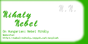 mihaly nebel business card