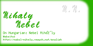 mihaly nebel business card